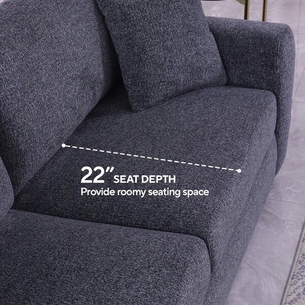 Gray simply designed Living Room Sofa Set Image 5
